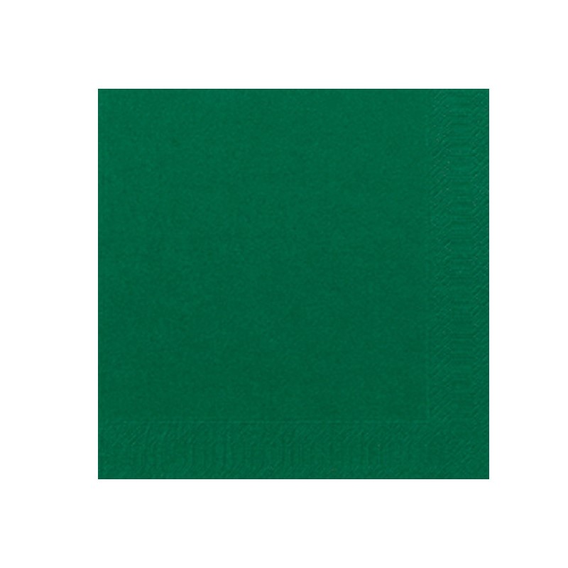 Serviettes Duni 33x33 - 3 plis - Vert foncé - 125 pcs